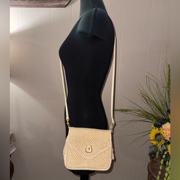 Etienne Aigner • Woven Straw Crossbody Bag - Picture 1 of 14